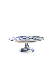 Royal Check Pedestal Platter Small