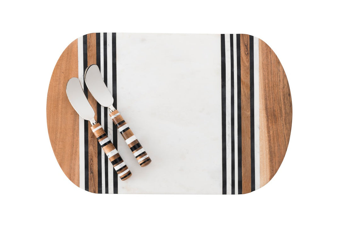 Stonewood Stripe Serving Board & Spreader