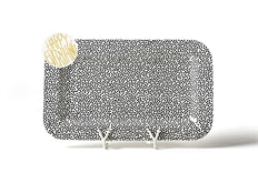 Black Small Dot Mini Rectangle Platter