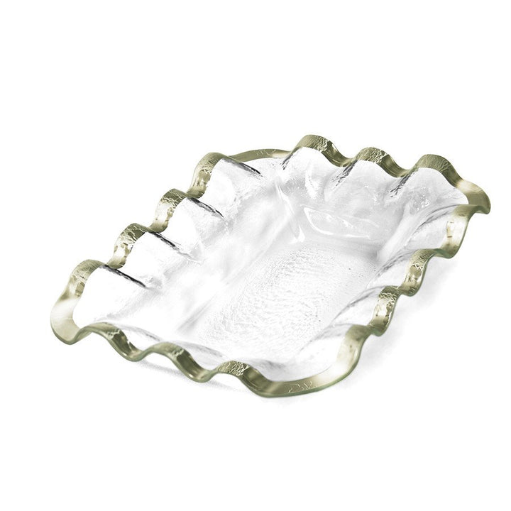 Ruffle Bread Basket Gold