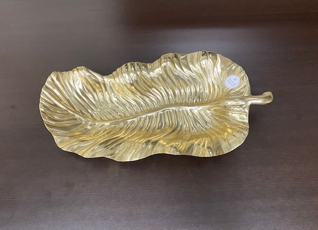 Sierra Modern Garden Leaf Platter Gold