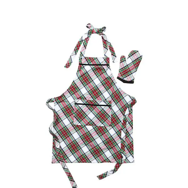 Stewart Tartan Adult Apron & Oven Mitt