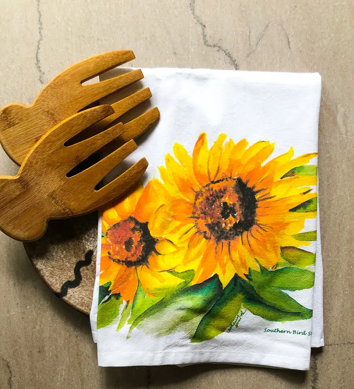 Sunflowers Tea Towel