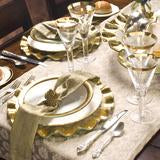 Ruffle Buffet Plate Gold