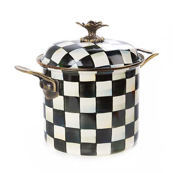 Courtly Check Enamel 7qt Stockpot