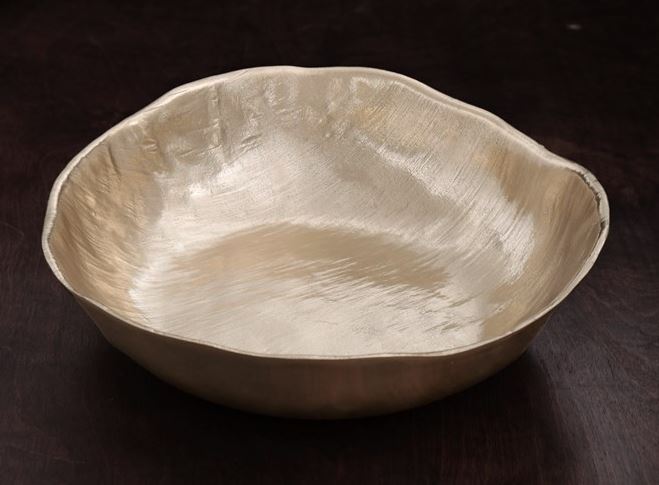 Sierra Modern Strie Medium Bowl Gold