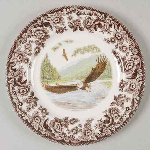 Woodland Salad Plate Bald Eagle