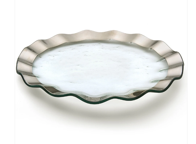 Ruffle Platinum Buffet Plate