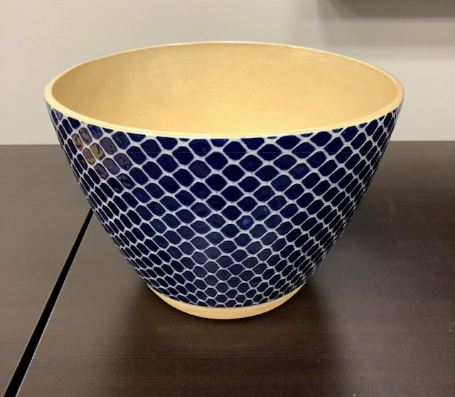 Tall Salad Bowl Taj Cobalt