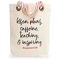 Grommeted Teacher Tote - Teacher Life