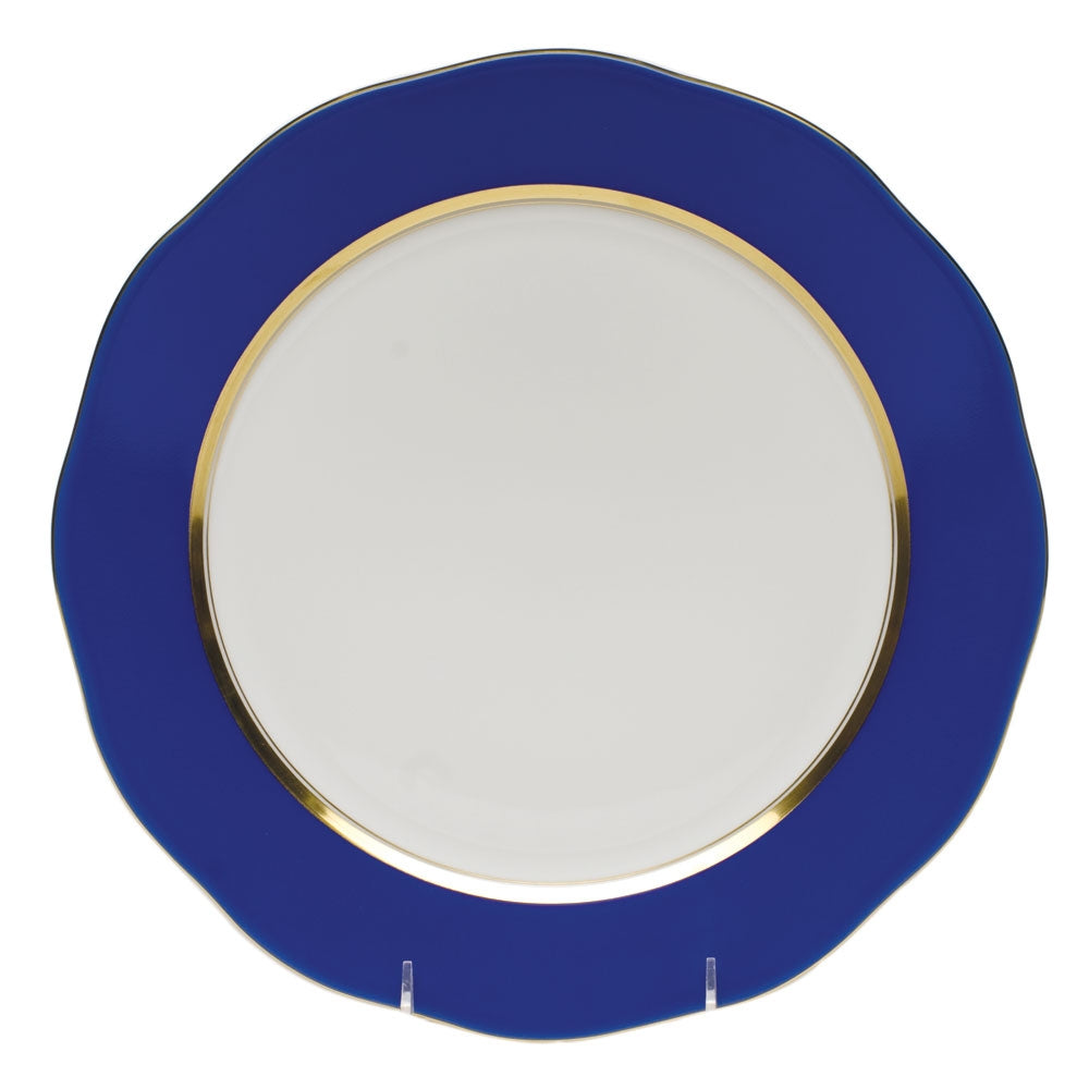 Silk Ribbon Service Plate Cobalt