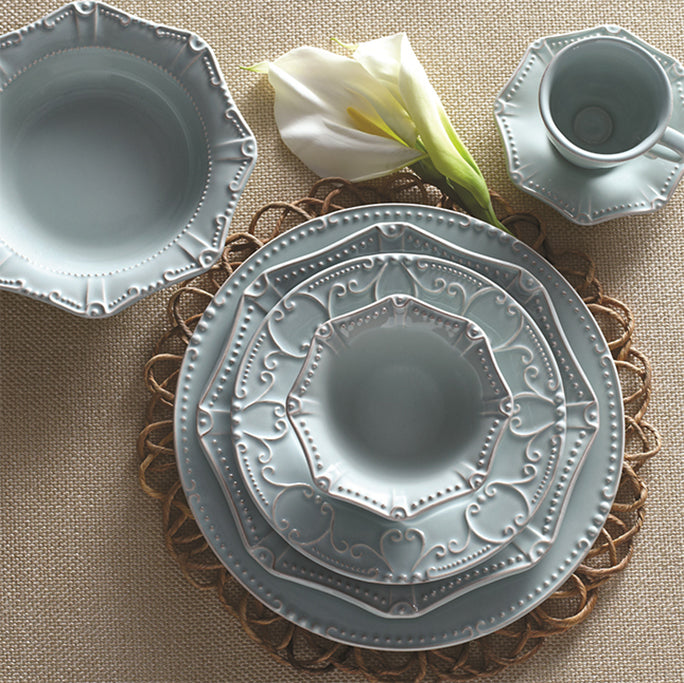 Isabella Octagonal Dinner Plate Ice Blue