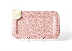 Red Small Dot Mini Rectangle Platter