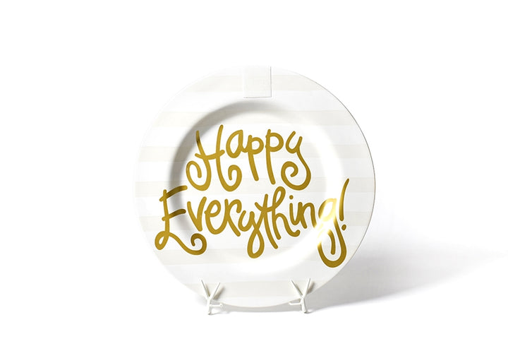 White Stripe Happy Everything Big Round Platter