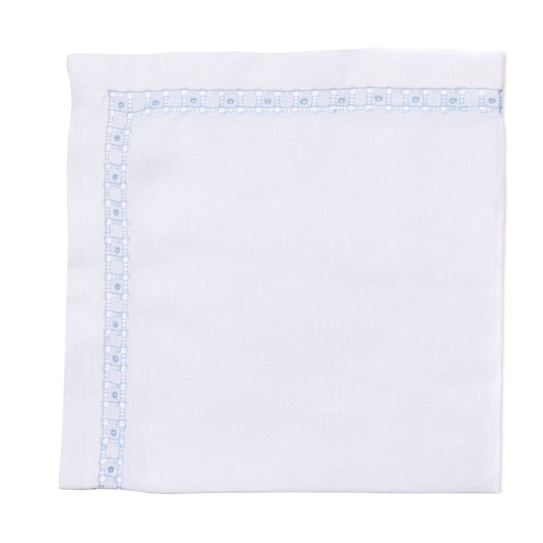 Heirloom Embroidered Napkin Light Aqua