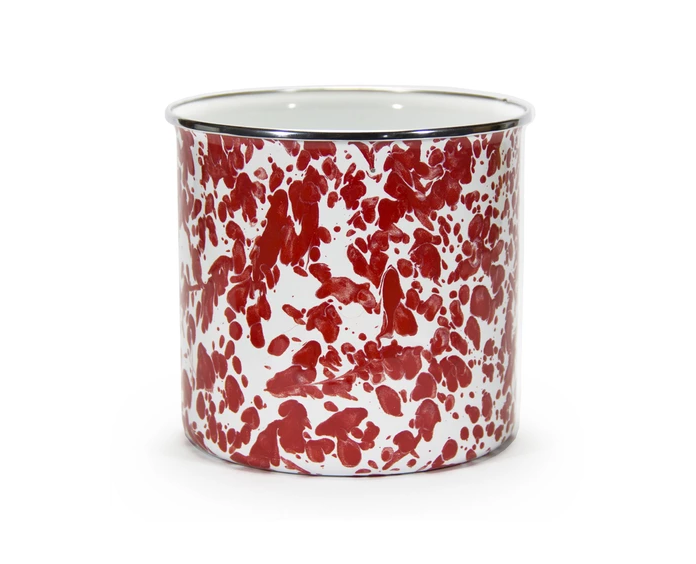 Utensil Holder Red Swirl