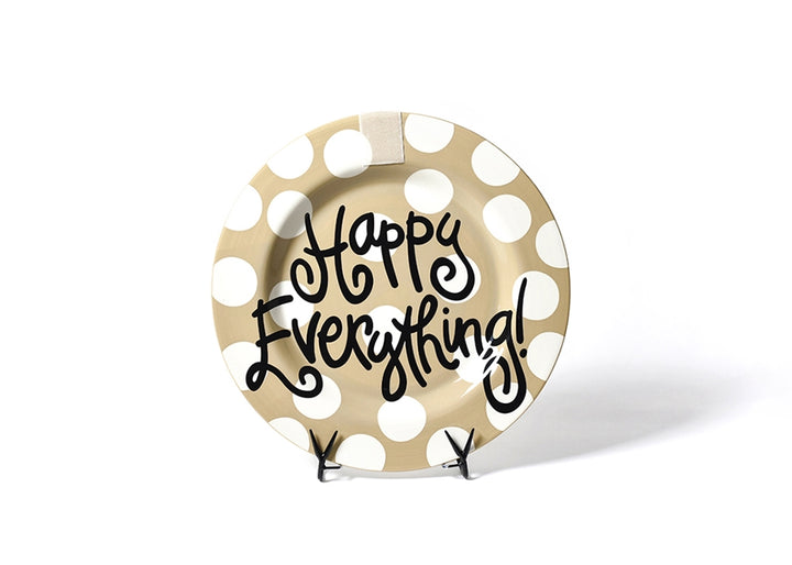 Neutral Dot Happy Everything Big Round Platter