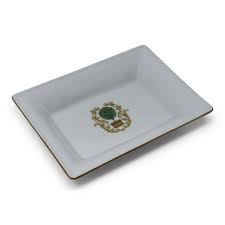 Large Vide Pouche Gold Tray w/ Monogram