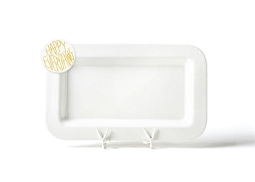 White Small Dot Mini Rectangle Platter