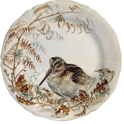 Sologne Dessert Plate Woodcock