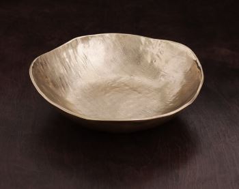 Sierra Modern Strie Large Bowl Gold