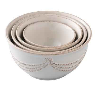 Berry & Thread Whitewash Prep Bowl S/4