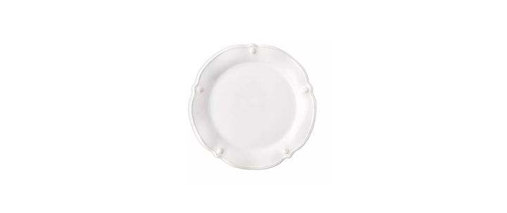 Berry & Thread Flared  Salad/Dessert Plate Whitewash