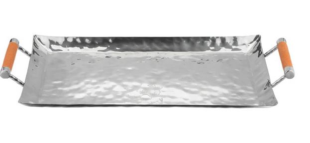 Hammered Tray 18x10 - Cement