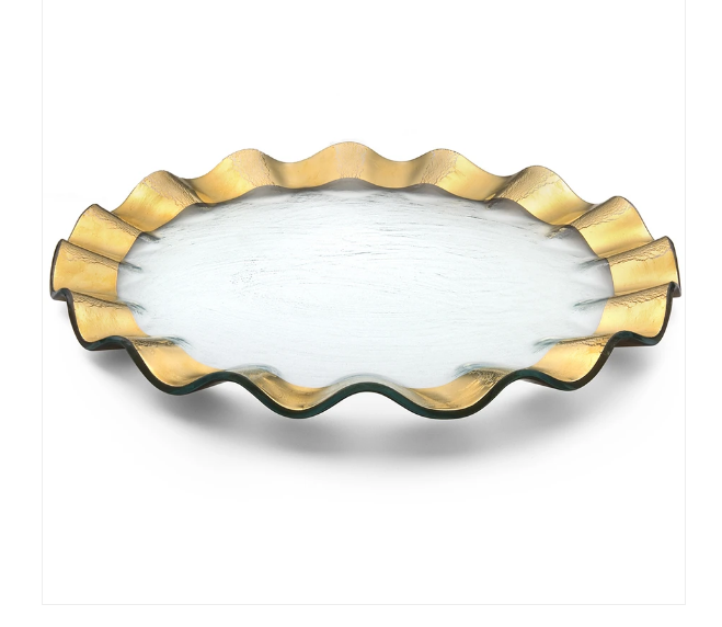 Ruffle Buffet Plate Gold