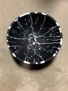 Everyday Small Bowl Black with White Splatter