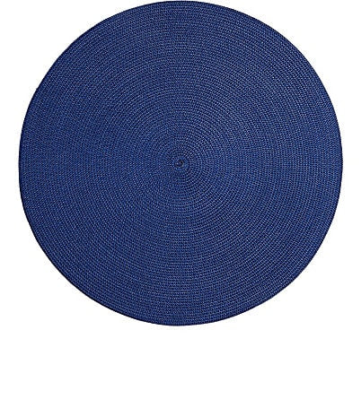 Oxford Blue Round Placemat